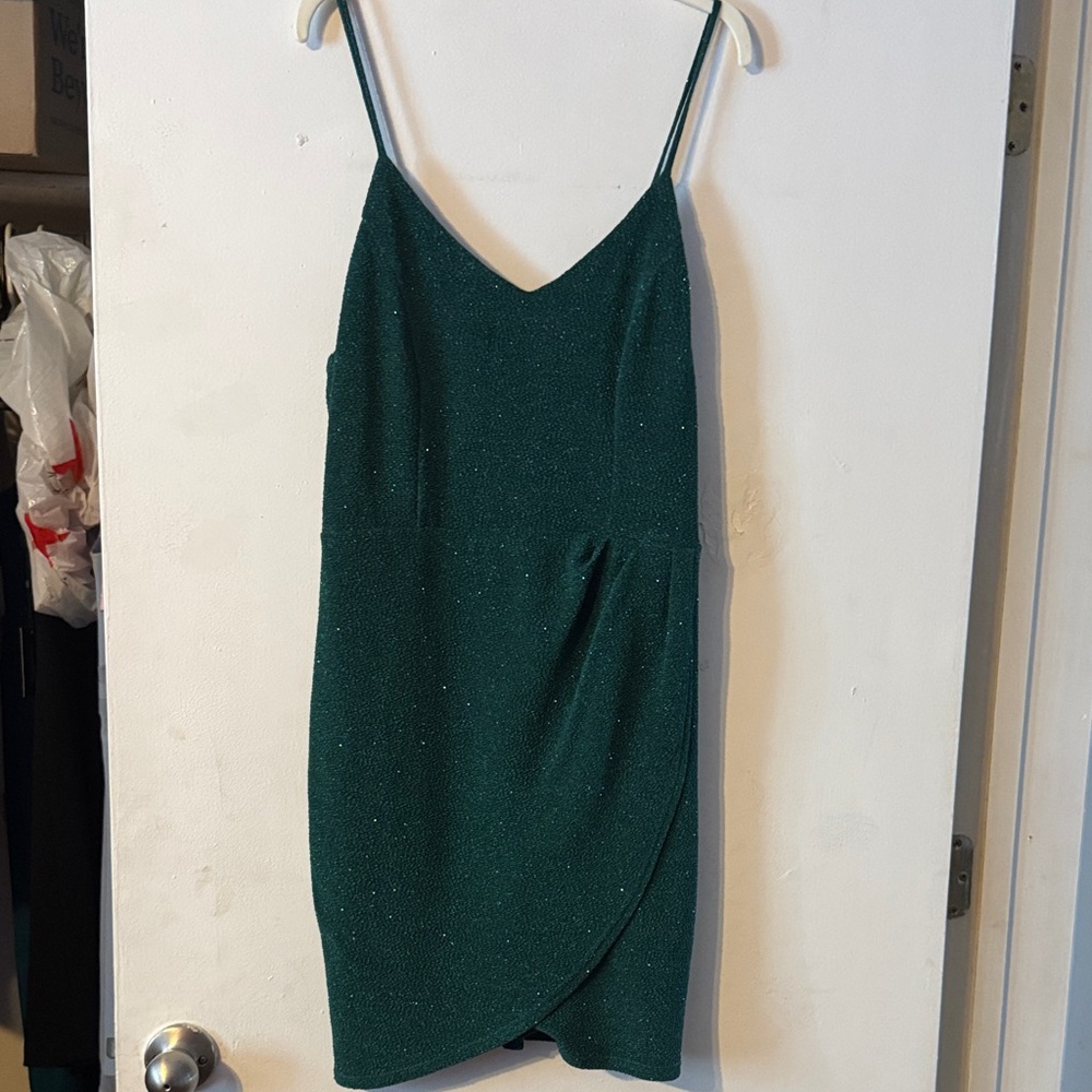 Lulu's Glittering Green Mini Dress